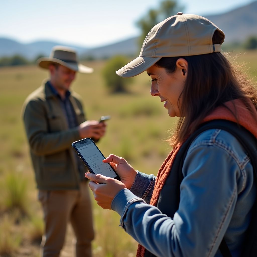 Personas de comunidades rurales usando billeteras digitales